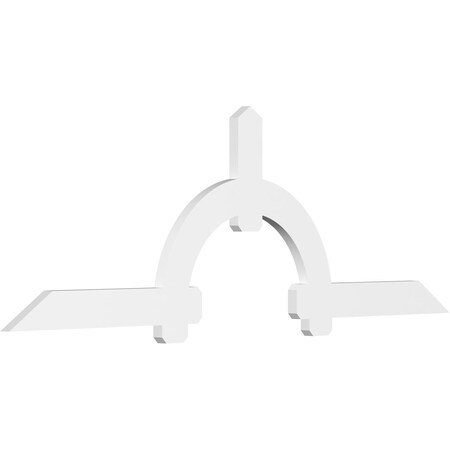 Ekena Millwork Ericson Architectural Grade PVC Gable Bracket, 108"W x 36"H x 2"D x 6"F, 8/12 Pitch GBP108X36X0206ERI00